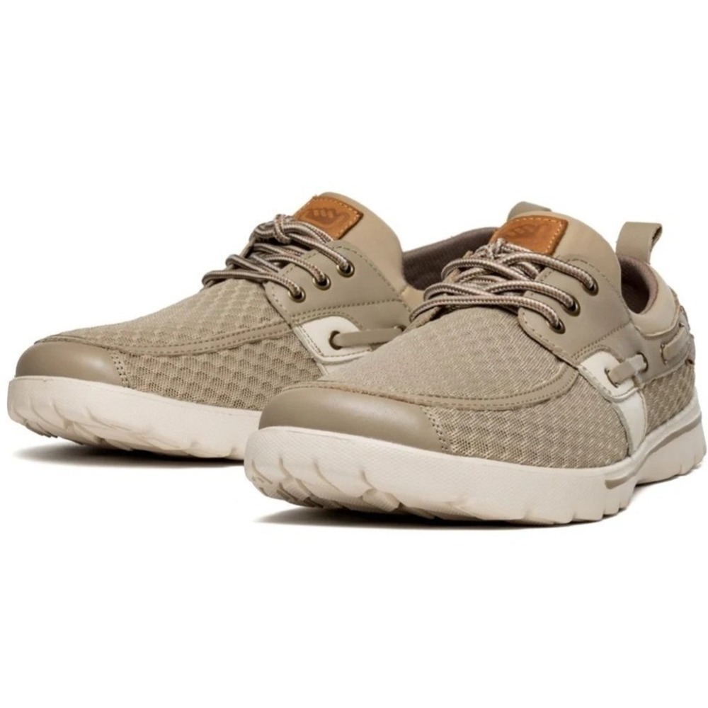 Skuze Del Marina Mens Tan Mesh Boat Shoes Lightweight Comfort Sneakers Size 4